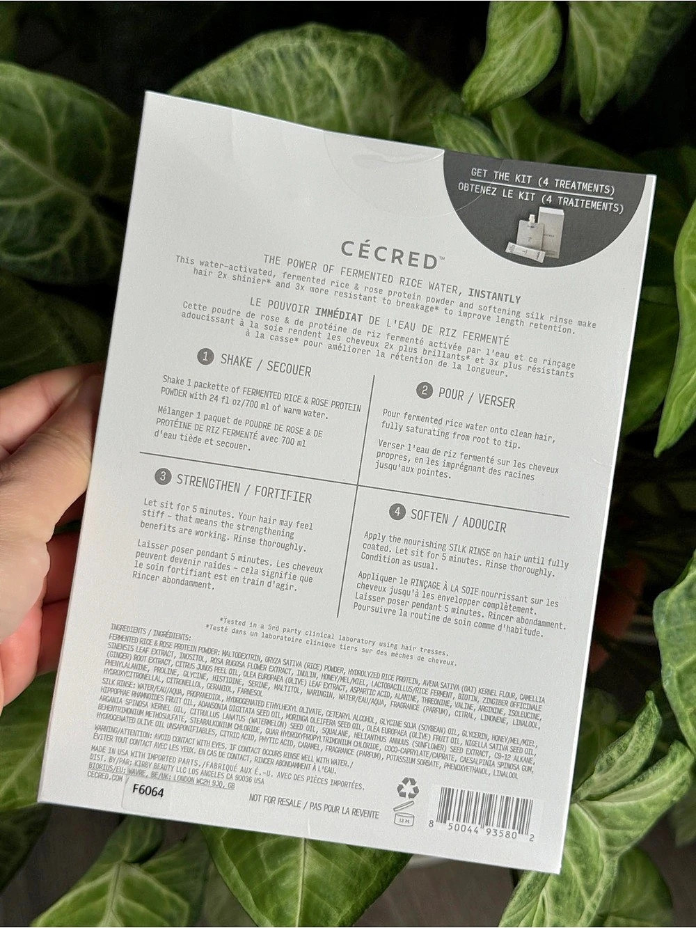 CÉCRED Fermented Rice & Rose Protein Ritual Hair Treatment - Picture 2 of 2